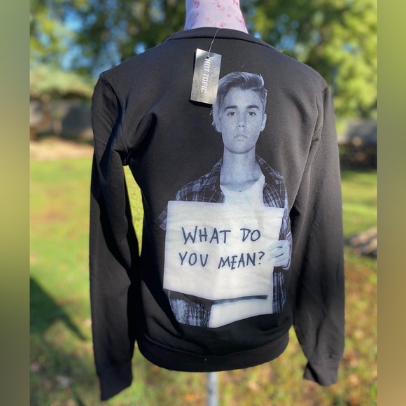 Justin Bieber what do you mean graphic crewneck sweatshirt - Picture 8 of 10